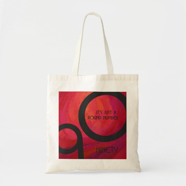 Bolsa Tote Aniversário da Década Vermelha 90 (Frente)