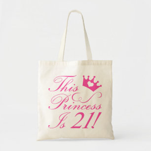 Bolsa Tote aniversário de 21 anos Princess