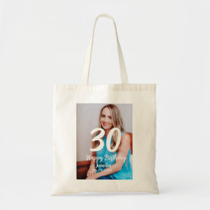 Bolsa Tote aniversário de 30 anos adiciona nome data ano ano