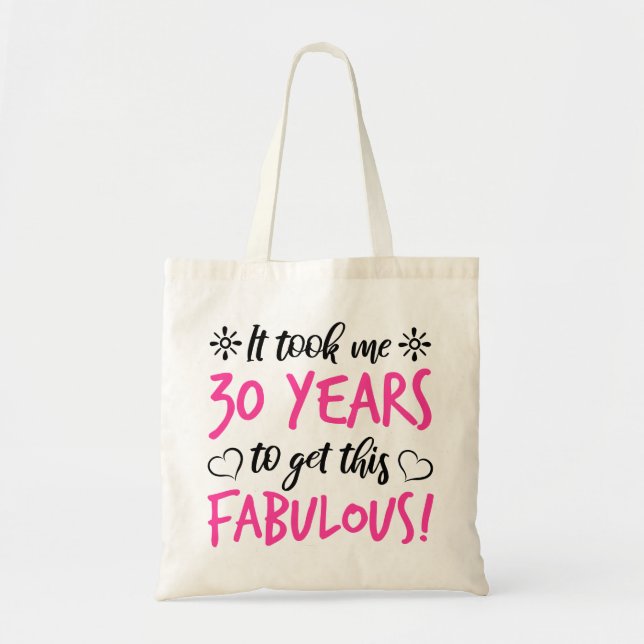 Bolsa Tote Aniversário de 30 anos fabuloso (Frente)