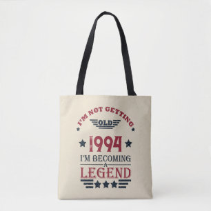 Bolsa Tote Aniversário de 30 anos personalizado vintage dá ve