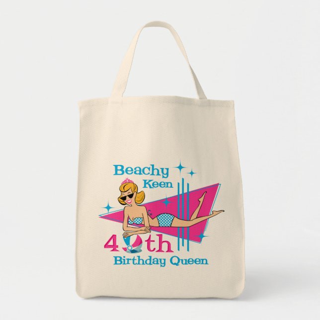 Bolsa Tote Aniversário de 40 anos afiado Beachy (Frente)
