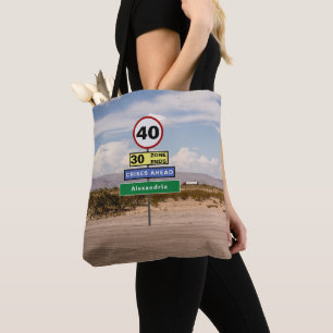 Bolsa Tote aniversário de 40 anos De Viagem Rodoviária Sina