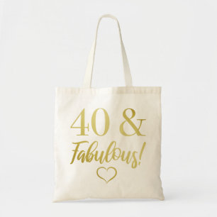 Bolsa Tote Aniversário de 40 anos fabuloso (Dourado)