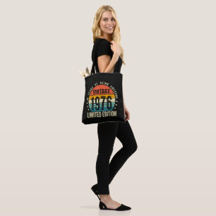 Bolsa Tote Aniversário de 50 anos Vintage 1976 Nascido Em 197
