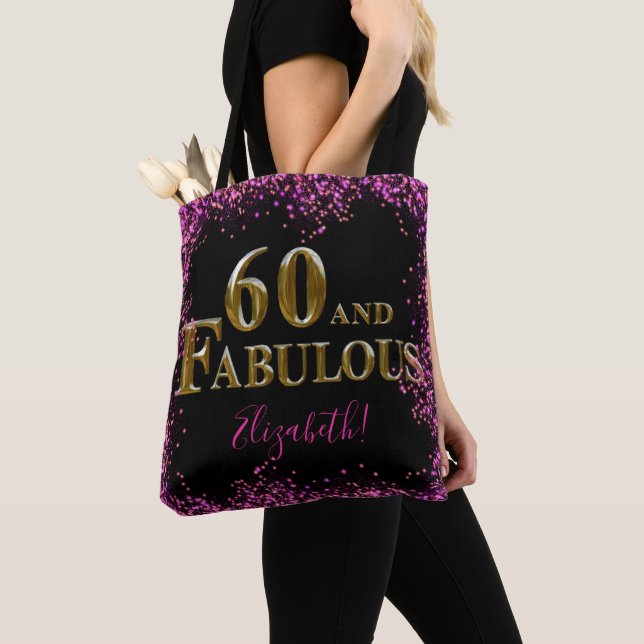 Bolsa Tote Aniversário de 60 anos (Close Up)