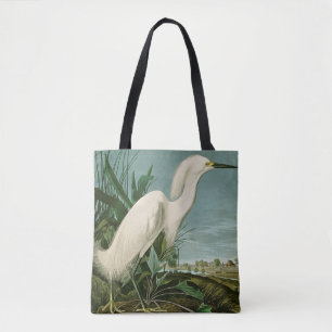 Bolsa Tote Aniversário de Ave-de-Egrete Branca de Audubon Sno