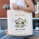 Bolsa Tote Aniversário de criança Neutro de Folhagem de Vaca<br><div class="desc">Se você precisar de outro produto ou personalização correspondente,  por gentileza,  envie uma mensagem via Zazzle.</div>