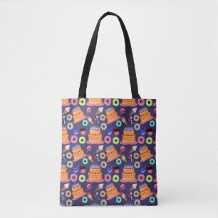 Bolsa Tote Aniversário de Design de Patterno de Bolas