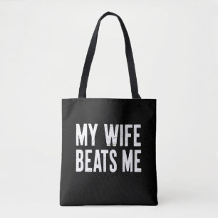 Bolsa Tote Aniversário do Marido Engraçado Sarcástico Minha M