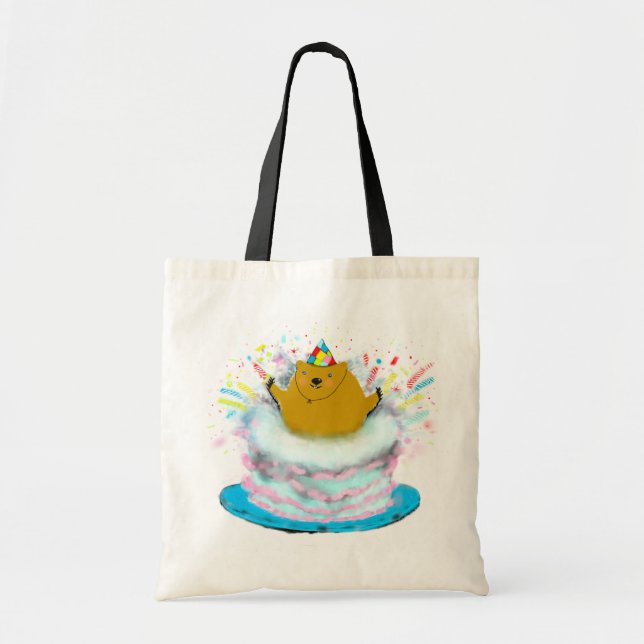 Bolsa Tote aniversário do marmota (Frente)