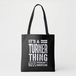 Bolsa Tote Aniversário do Nome Personalizado do Turner