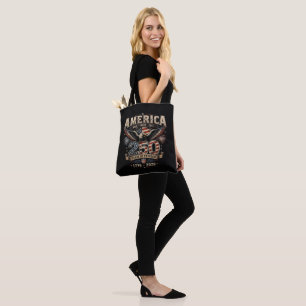Bolsa Tote Aniversário Patriótico Americano de 250 anos dos E