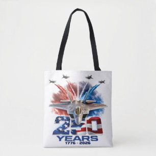Bolsa Tote Aniversário Patriótico de 250 Anos em 4 de Julho