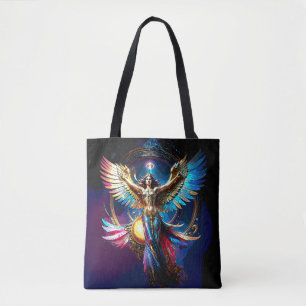 Bolsa Tote Anjo Alado da Liberdade Arte Fantasia