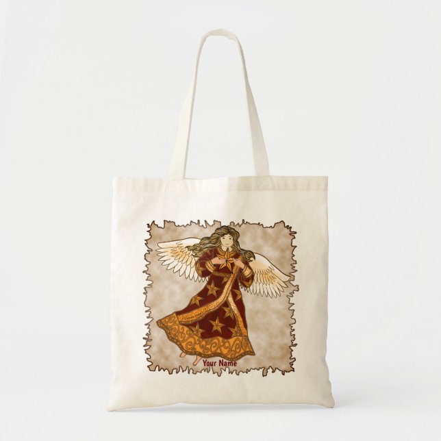 Bolsa Tote Anjo da Estrela de Natal  (Frente)