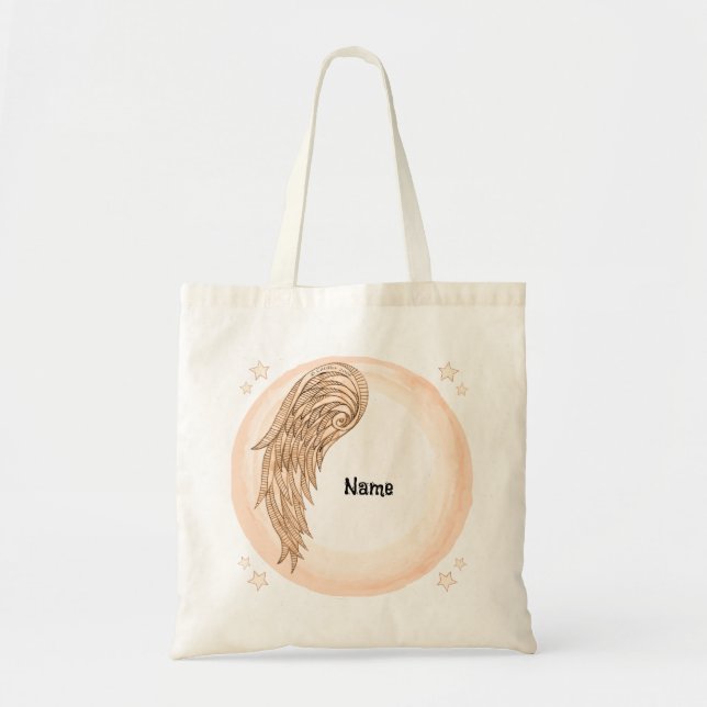 Bolsa Tote anjo de uma asa (Frente)