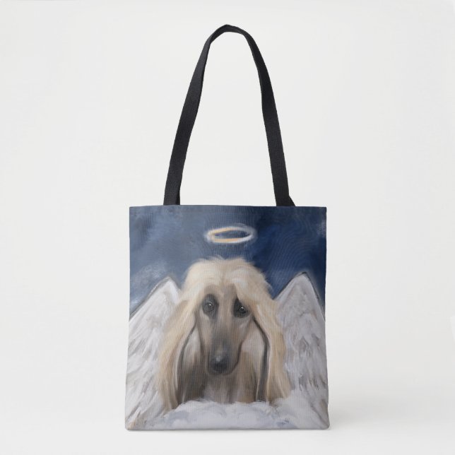 Bolsa Tote Anjo do Afghan Hound (Frente)