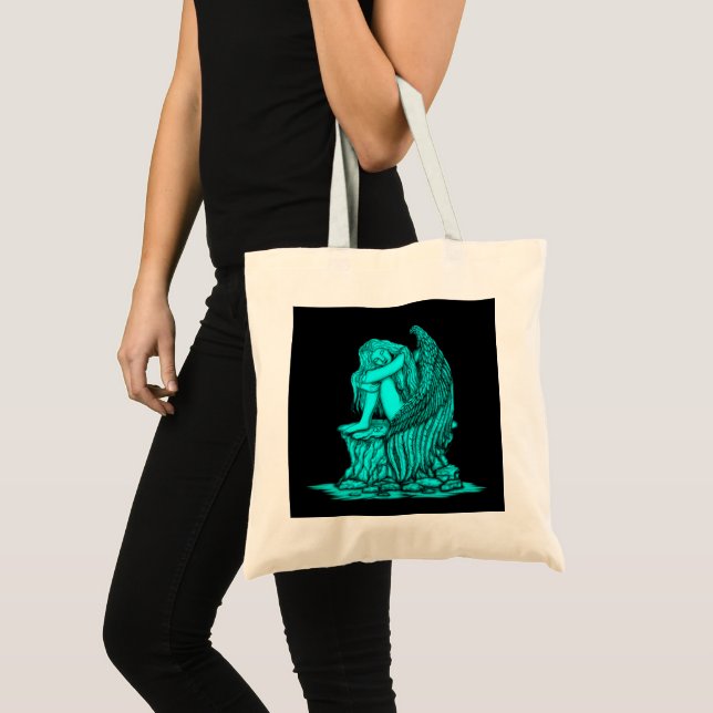 Bolsa Tote Anjo dormindo na pedra (Frente (produto))