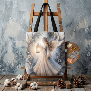 Bolsa Tote Anjo Lanterna Celestial de Inverno da Paz