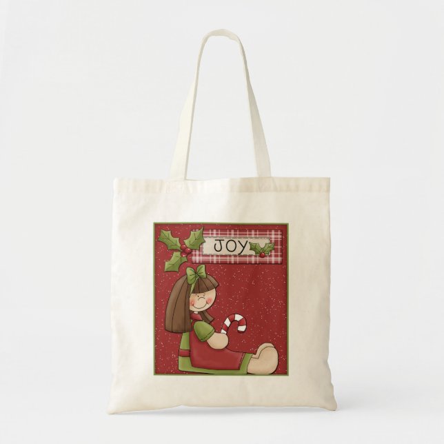 Bolsa Tote Anjo pequeno - design do Natal (Frente)
