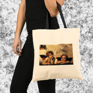 Bolsa Tote Anjos da Madona Sixtina por Raphael Sanzio