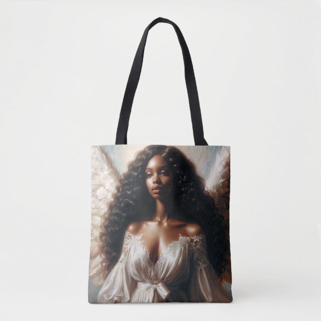 Bolsa Tote Anjos Mulheres Negras Angelcore (Frente)