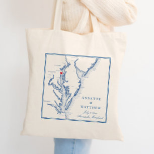 Bolsa Tote Annapolis Maryland Chesapeake Bay Wedding Bem-vind