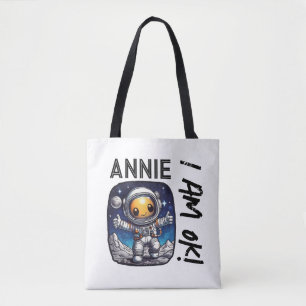 Bolsa Tote Annie, estou bem! Música Letra Gira com Astronau