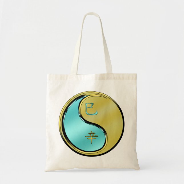 Bolsa Tote Ano da Serpente de Metal (Frente)
