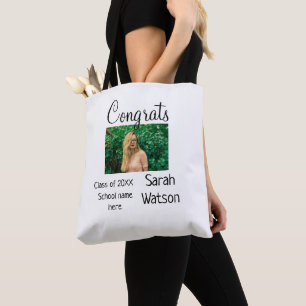 Bolsa Tote ano de classe de adição clássico simples de fotogr