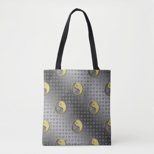 Bolsa Tote Ano do Coelho de Metal (Frente)