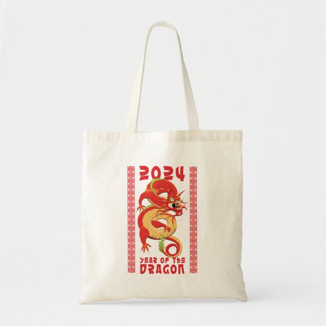 Bolsa Tote Ano Do Dragão - Ano Novo Chinês 2024 (Frente)