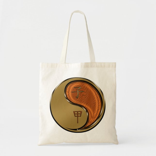 Bolsa Tote Ano do Rato de Madeira (Frente)