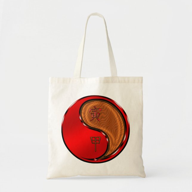 Bolsa Tote Ano do Tigre de Madeira (Frente)