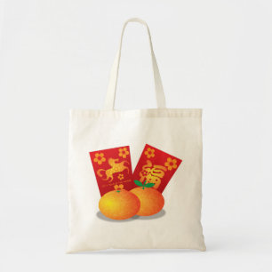 Bolsa Tote Ano novo chinês do saco das tanjerinas do cavalo