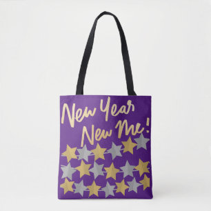 Bolsa Tote Ano Novo Feliz ano novo 2022 Roxo