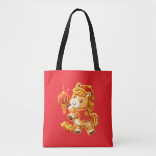 Bolsa Tote Ano novo lunar cavalo