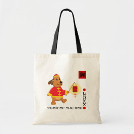 Bolsa Tote Ano Personalizado Chinês do Cão