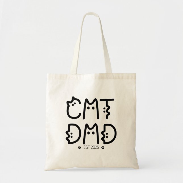 Bolsa Tote Ano Personalizado do Pai Cat (Frente)