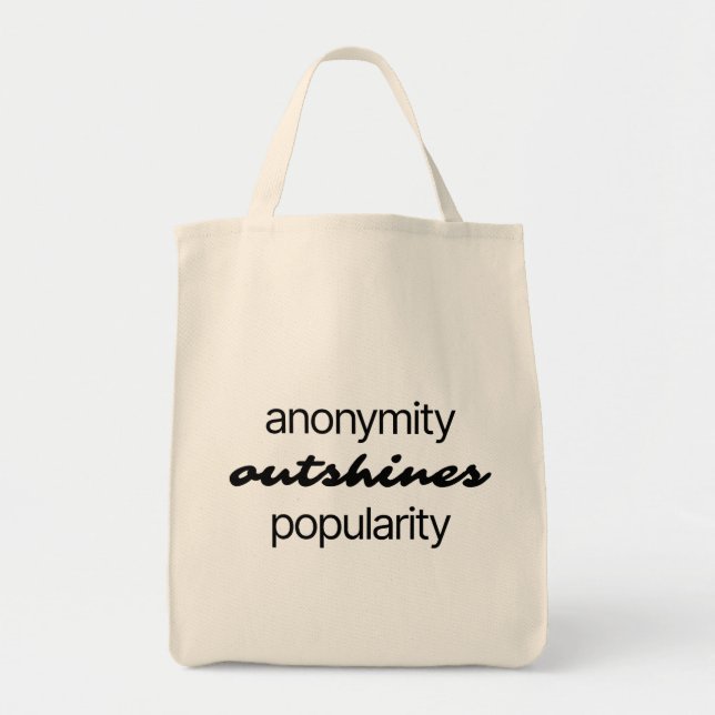 Bolsa Tote Anonymity Grocery Tote Bag (Frente)