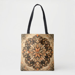 Bolsa Tote Antecedentes estéticos da decoração de castanho-la