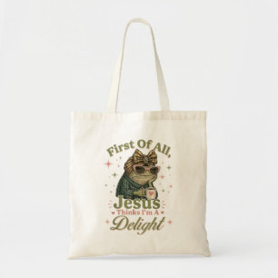 Bolsa Tote Antes de Mais Nada Jesus Acha Que Sou Um Delícia M