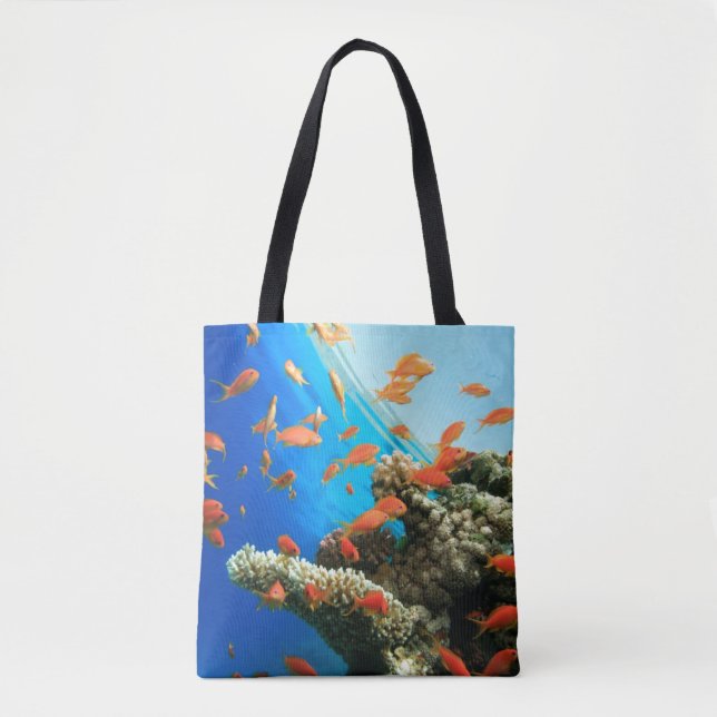 Bolsa Tote Anthias de Lyretail no recife de corais (Frente)