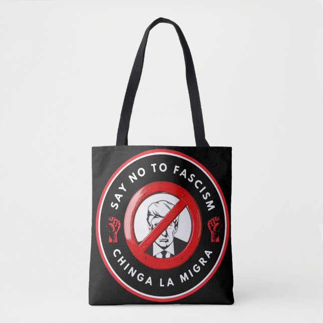 Bolsa Tote Anti-Facism Denim Jacket (Frente)