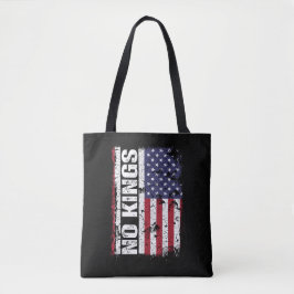 Bolsa Tote Anti Trump No Kings USA Flag Protest Quote