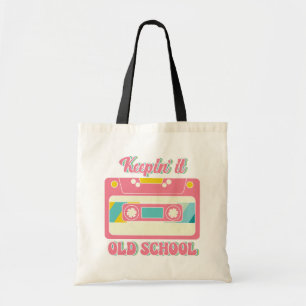 Bolsa Tote Antiga Escola 80s Misturar fita Retro Nostagia