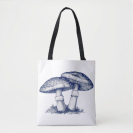 Bolsa Tote Antigo desenho de cogumelo