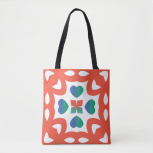 Bolsa Tote Antigos azulejos ornamentados talavera méxico. Mod