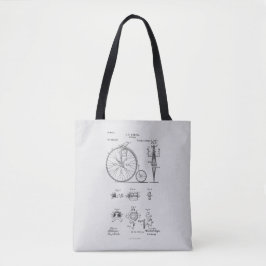 Bolsa Tote Antiguamente Bicicleta 1887 Desenho Da Patente Pen